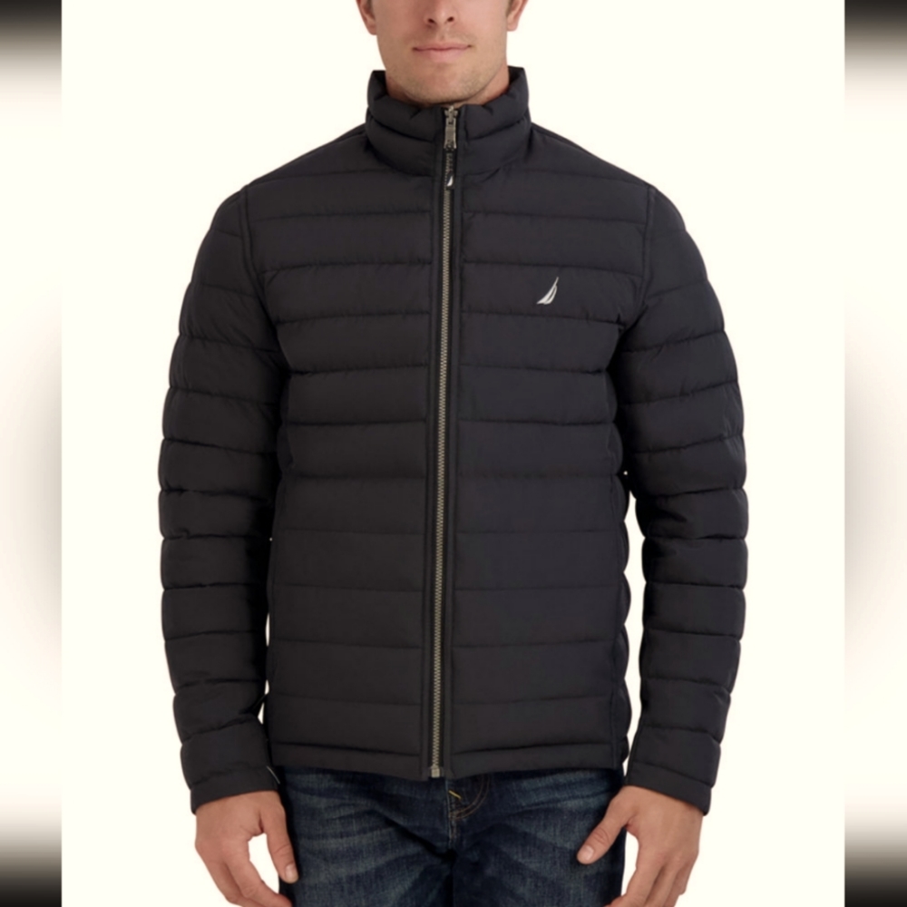 Reversible Camouflage Quilted Stretch Puffer Jacket - Picture 5 of 6